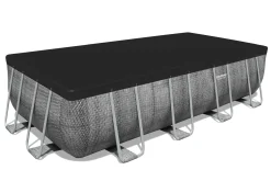 Bestway Power Steel Frame Pool Komplett-Set eckig 549 x 274 x 122 cm