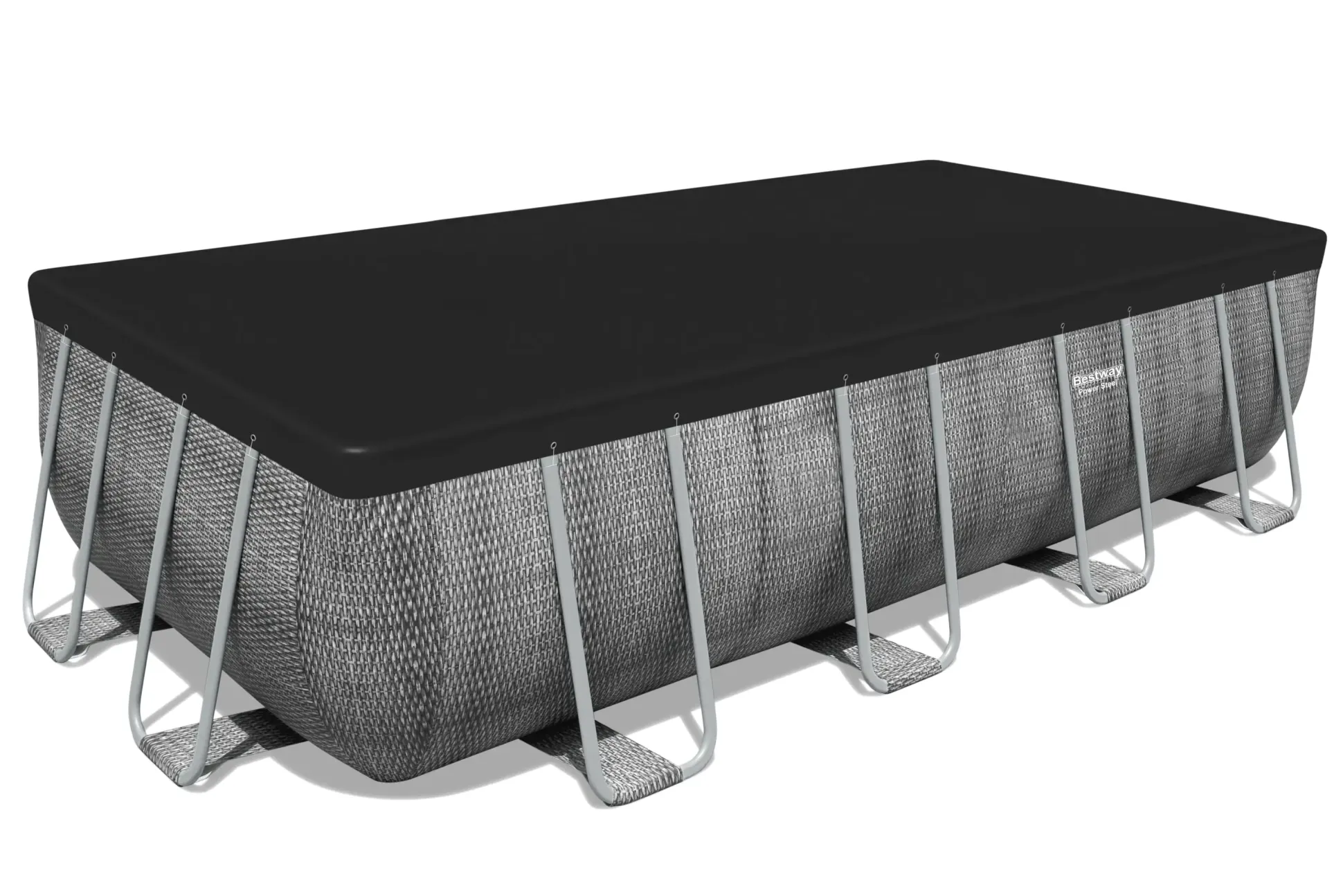 Bestway Power Steel Frame Pool Komplett-Set eckig 549 x 274 x 122 cm