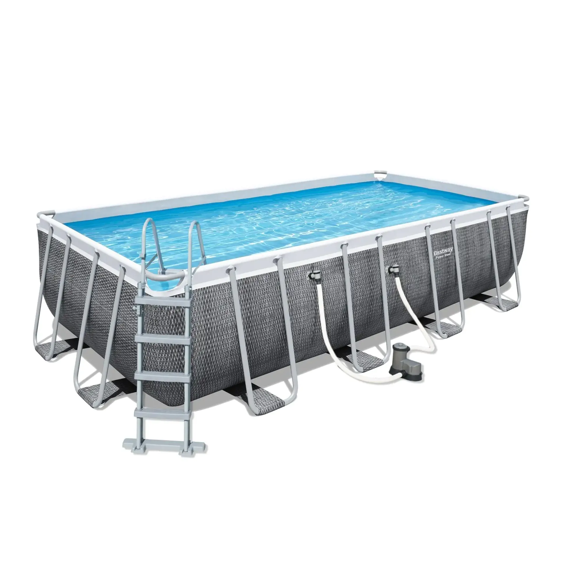 Bestway Power Steel Frame Pool Komplett-Set eckig 549 x 274 x 122 cm