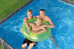 Bestway Winterfestes Frame Pool APX365 Komplett-Set mit Sandfilteranlage 549 x 274 x 132 cm marmor-optik eckig