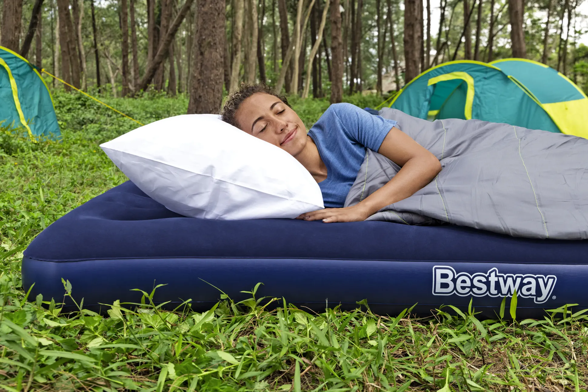 Bestway Luftbett Double Blue Horizon dunkelblau 191 x 137 x 30 cm