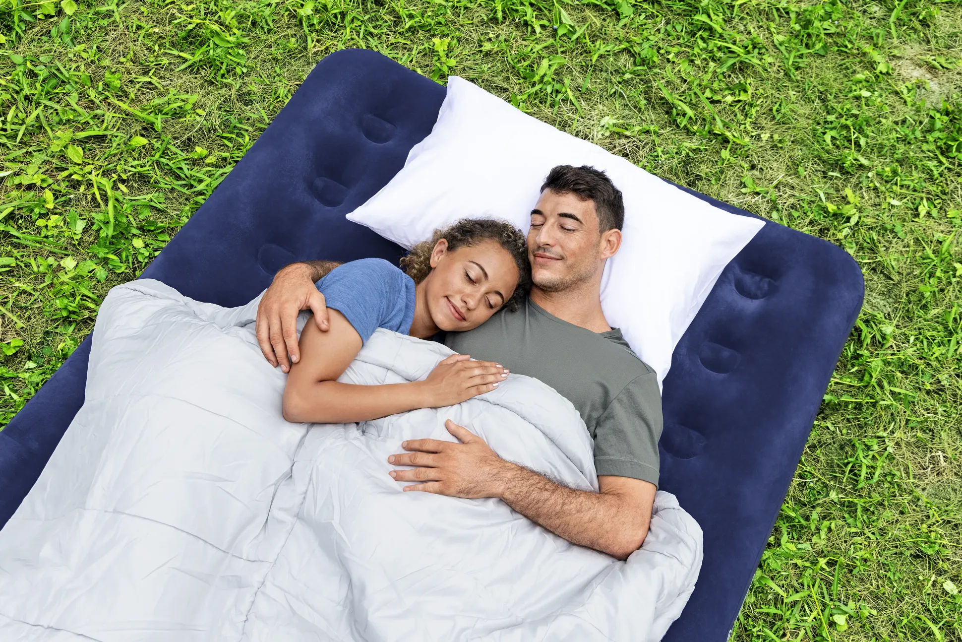 Bestway Luftbett Double Blue Horizon dunkelblau 191 x 137 x 30 cm