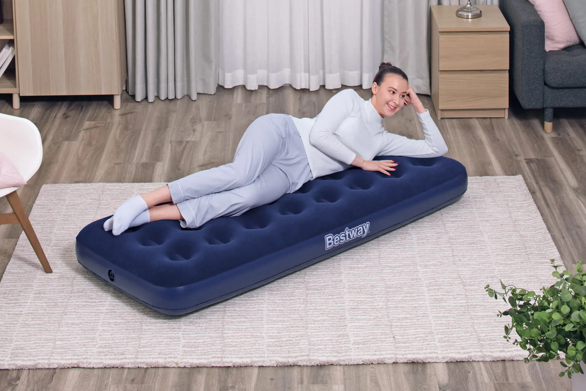 Bestway Luftbett dunkelblau 185 x 76 x 22 cm