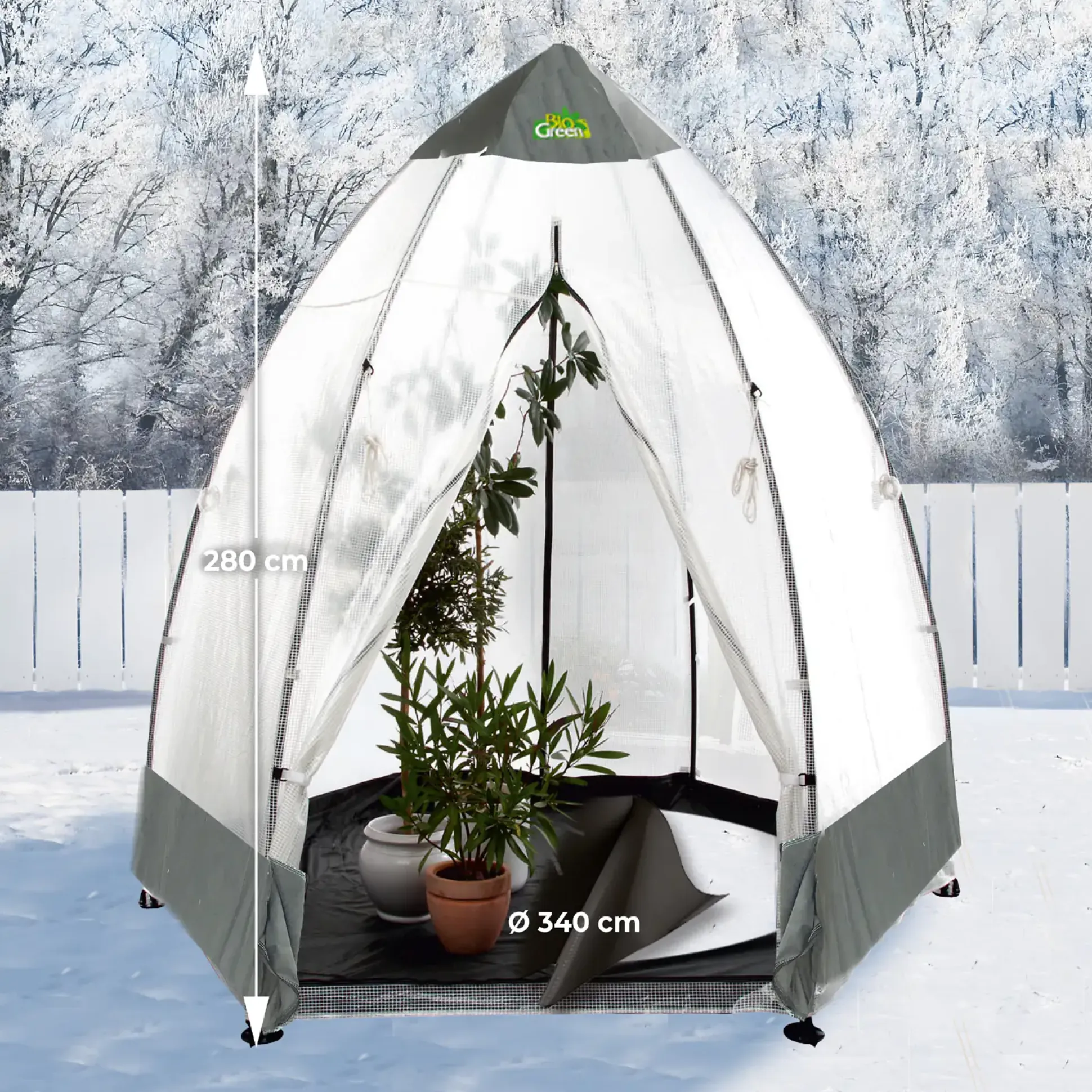 Bio Green Überwinterungszelt Tropical Island XL Ø 340 x 280 cm