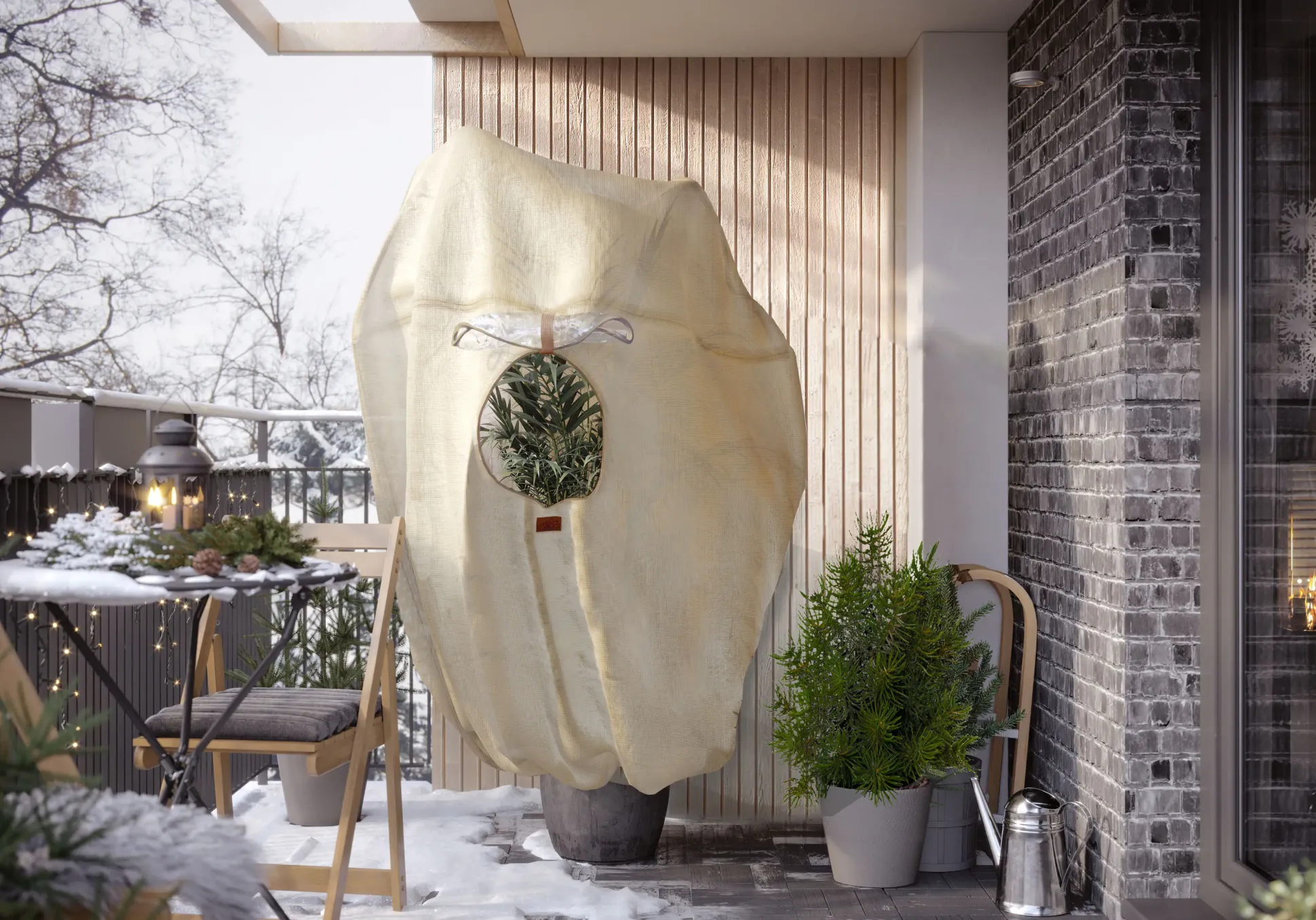 Bio Green Pflanzensack Window XXL 180 x 120 cm, natur