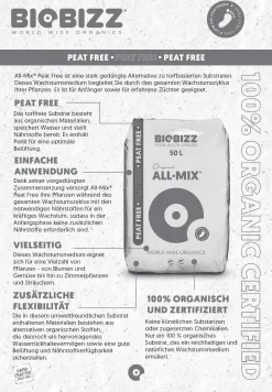 BioBizz Blumenerde All-Mix torffrei 50 Liter