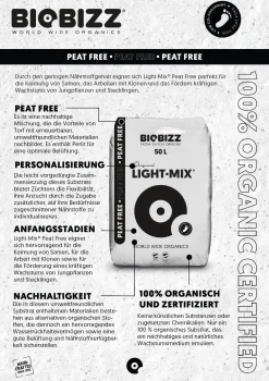 BioBizz Blumenerde Light-Mix torffrei 50 Liter