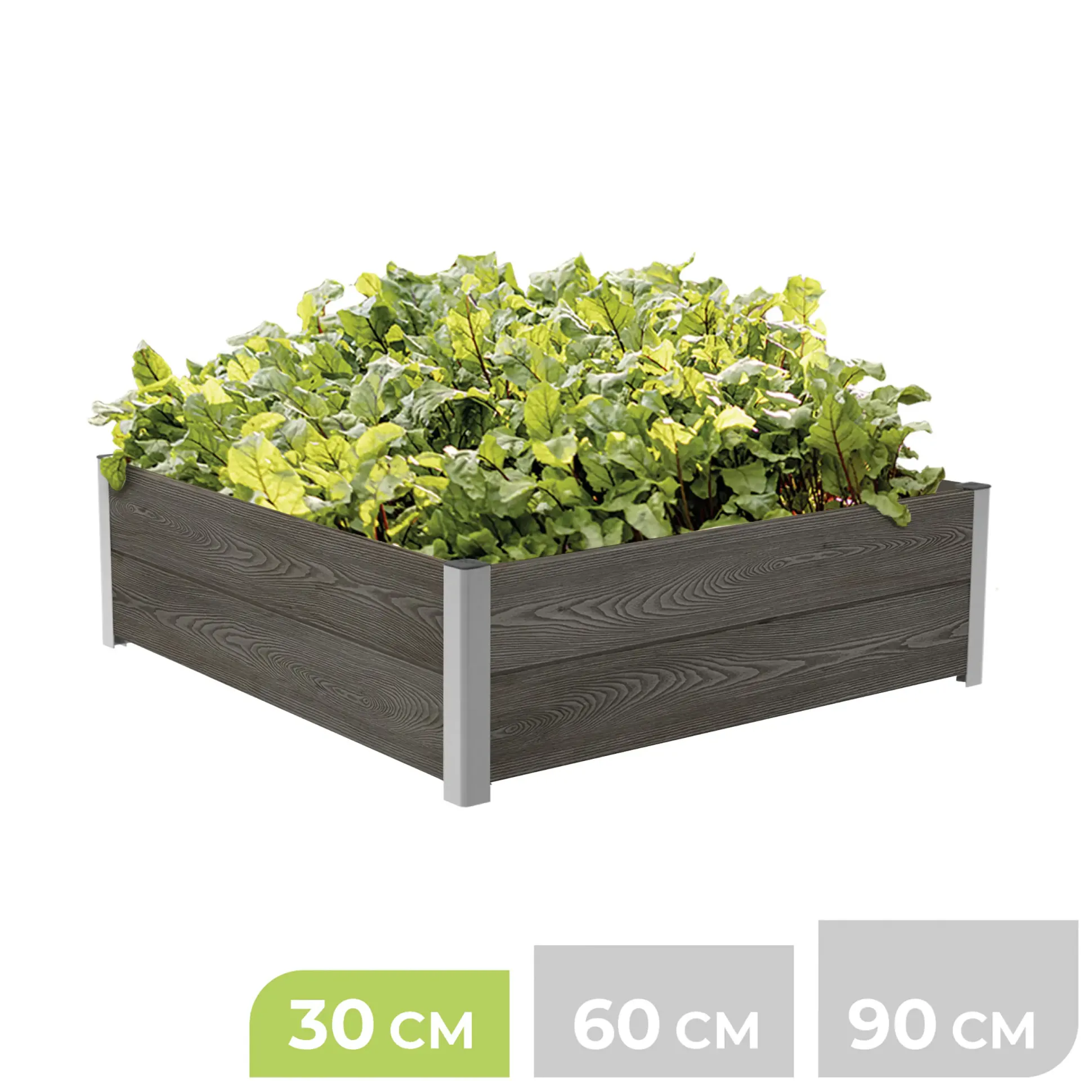 BioGreen ModulMaxx Hochbeet WPC 75 x 75 x 30 cm