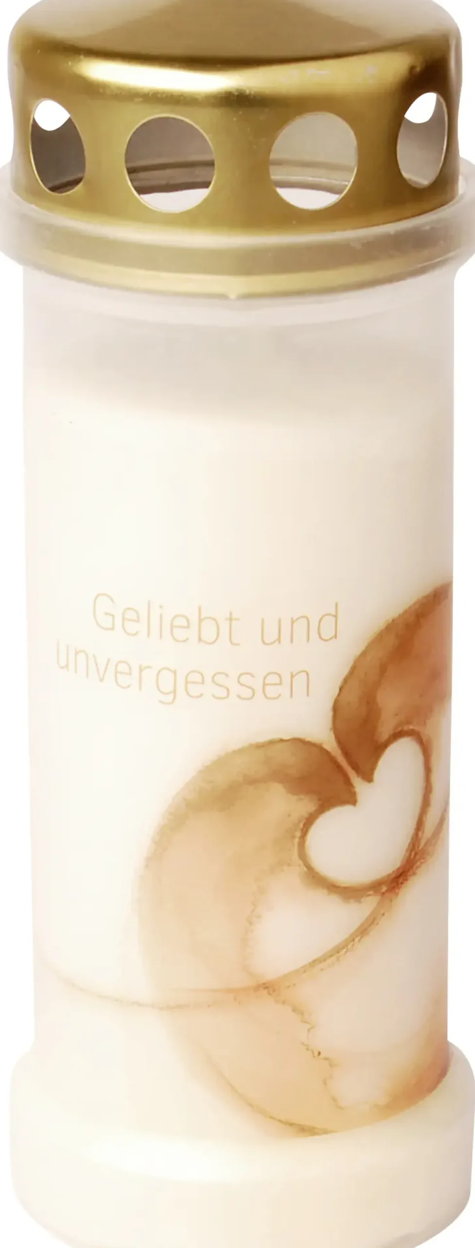 Bolsius Dauerbrenner Nr. 6 Herz weiß, Höhe 17,3 cm, Ø 6,7 cm, Motiv Herz
