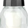 Bolsius Grablaterne Diamond aus Glas weiß 178/108 mm