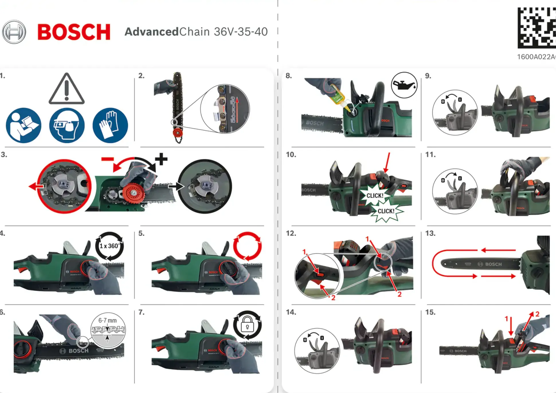 Bosch Akku-Kettensäge AdvancedChain 36V Solo