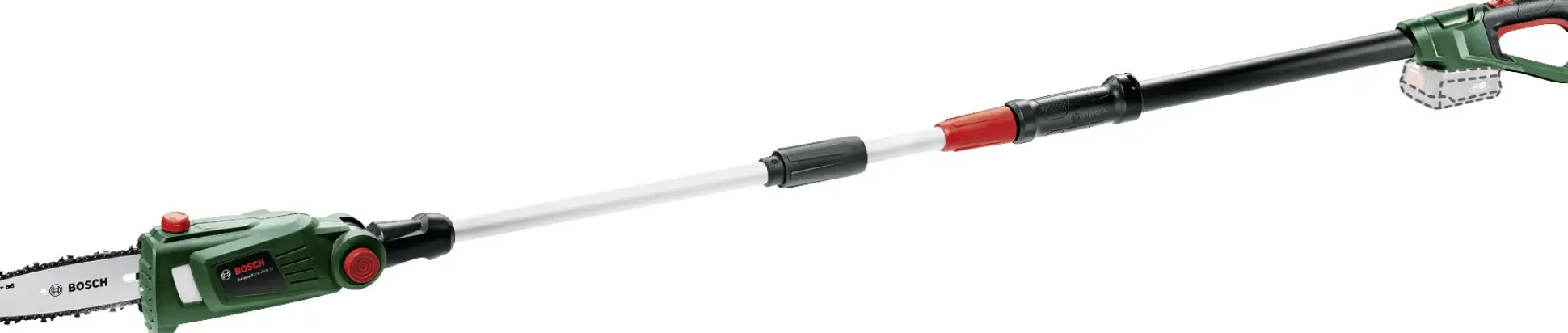 Bosch Akku-Teleskop-Hochentaster UniversalChainPole 18 Solo inkl. Kettensägenöl & Sägekette