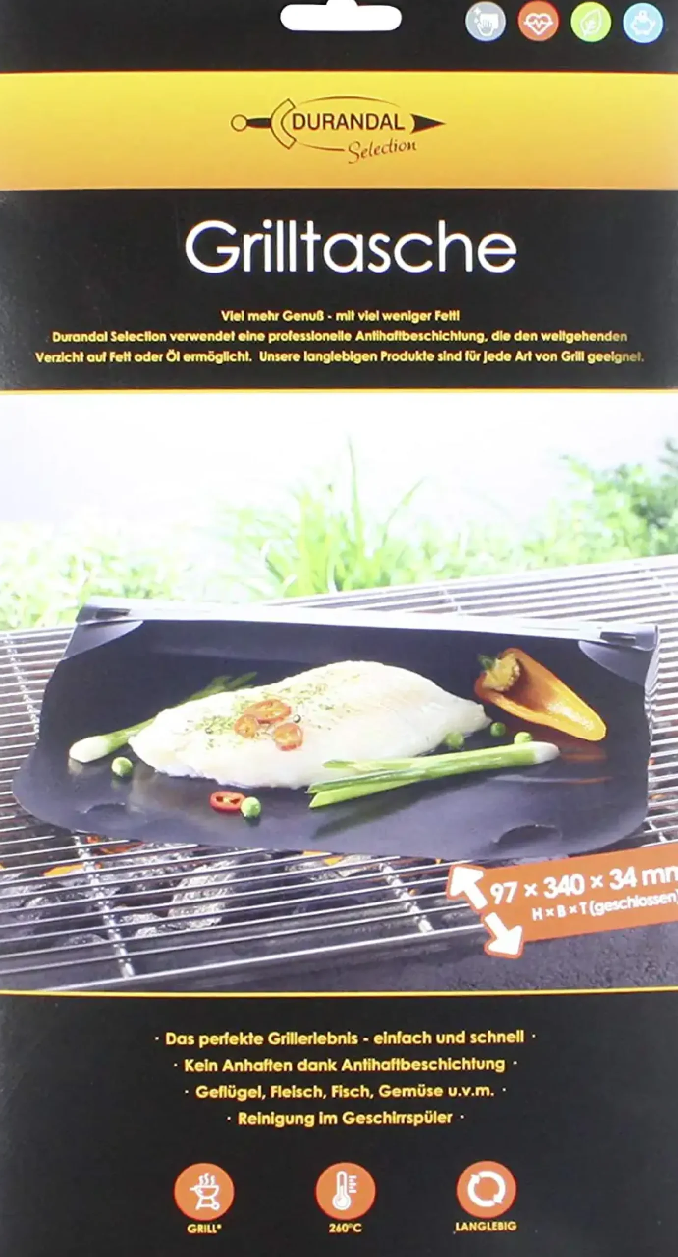 Brozio Durandal Selection Grilltasche 9,7 x 34 x 3,4 cm