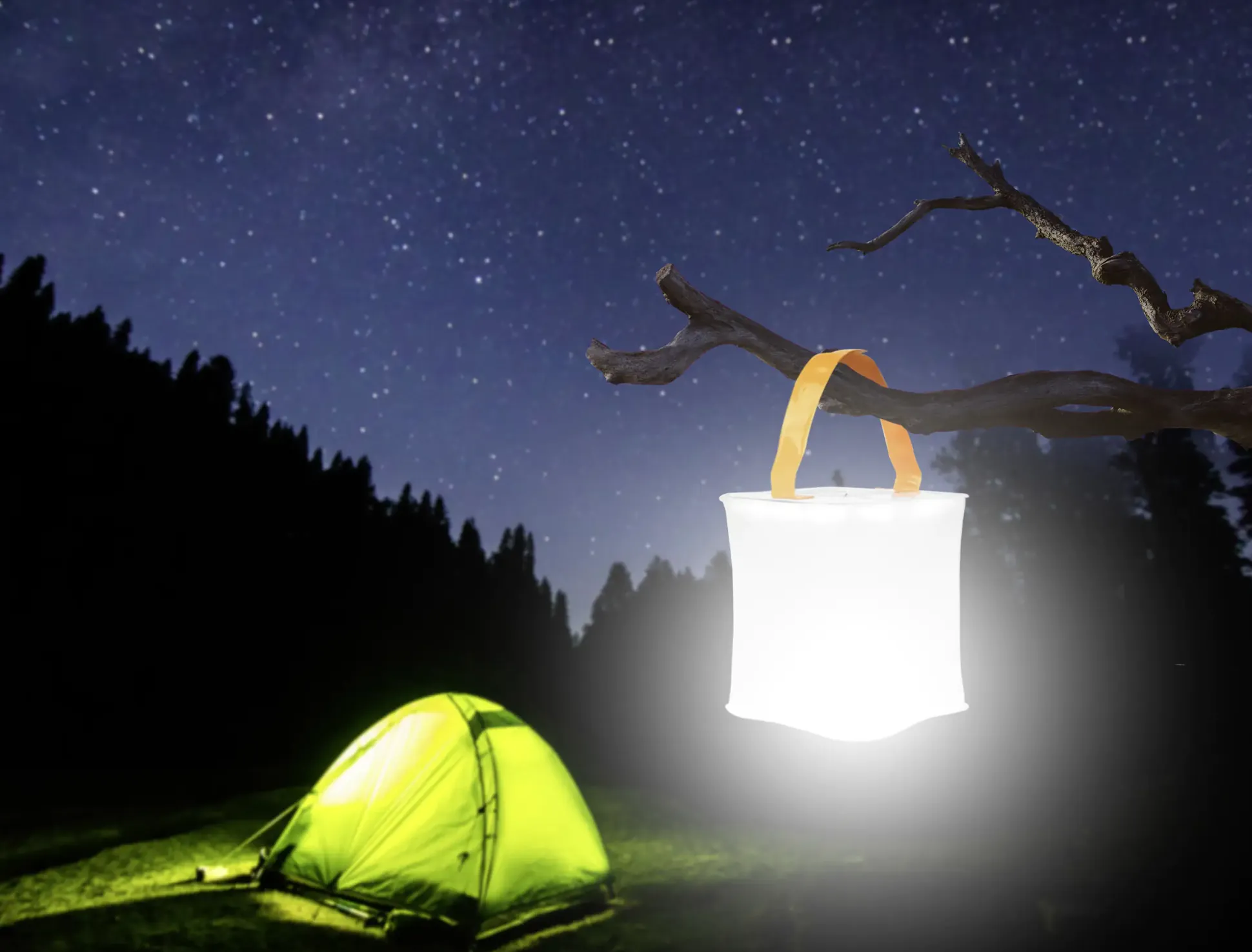 Calima Solar Campinglaterne 10x10x10cm, gefaltet 10x10x1,2cm