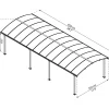 Canopia Carport Arcadia 8500 863 x 359 x 242 cm (L x B x H)