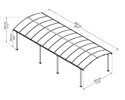 Canopia Carport Arcadia 8500 863 x 359 x 242 cm (L x B x H)