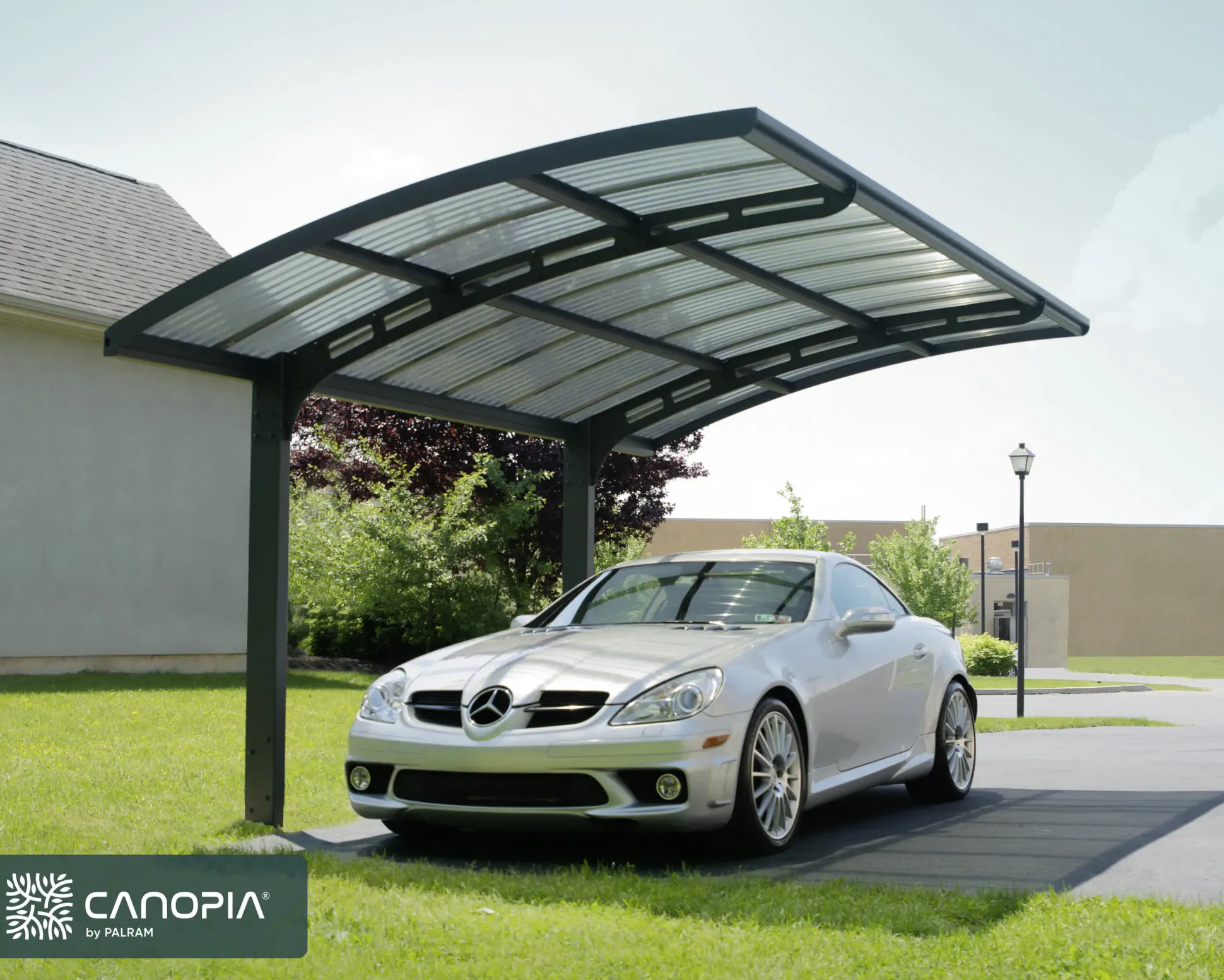 Canopia Carport Arizona Wave 495 x 578 cm anthrazit