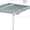Canopia Carport Arizona Wave 5000 Grau Alu 495 x 289 cm
