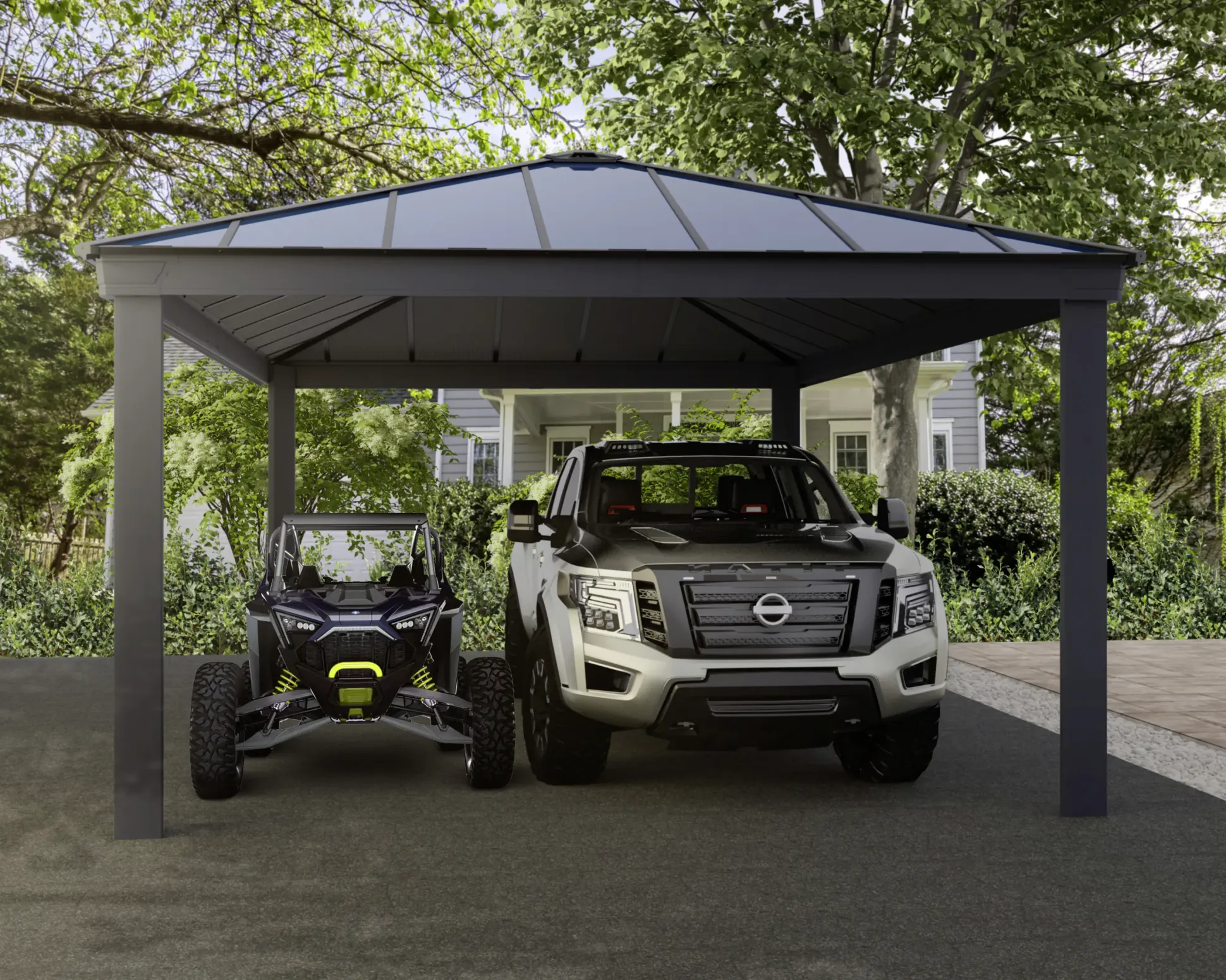 Canopia Carport Colorado Grau Alu 612 x 426 cm