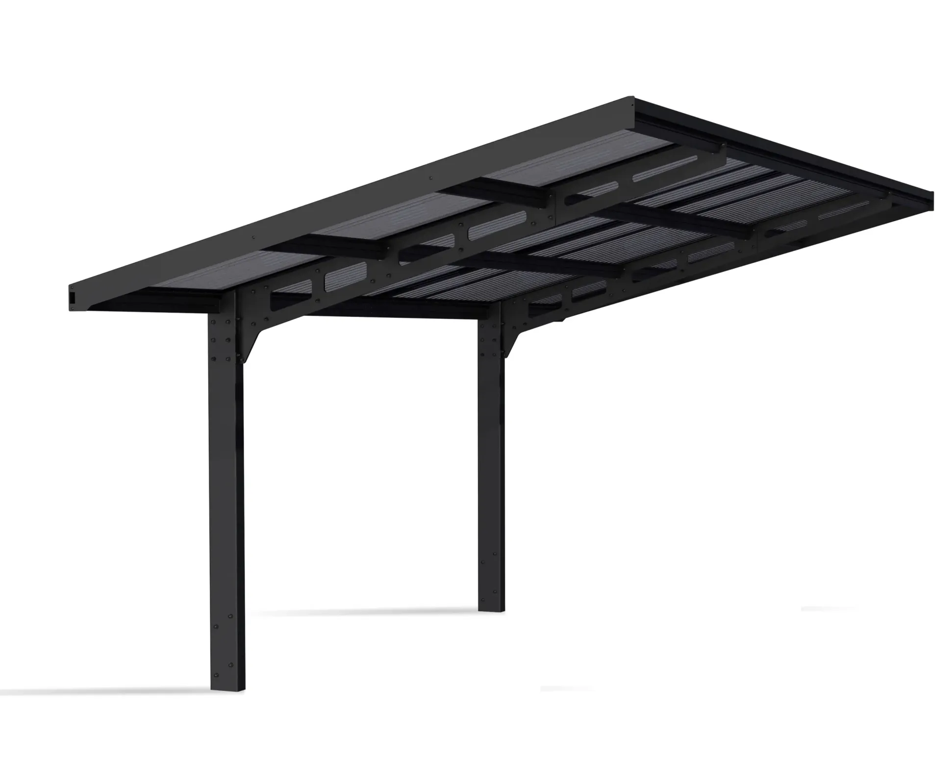 Canopia Carport Sydney Wave Schwarz Alu 587 x 286 cm