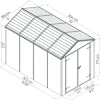 Canopia Gerätehaus Rubicon Alu grau 304 x 185 cm