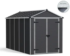 Canopia Gerätehaus Rubicon Alu grau 379 x 185 cm