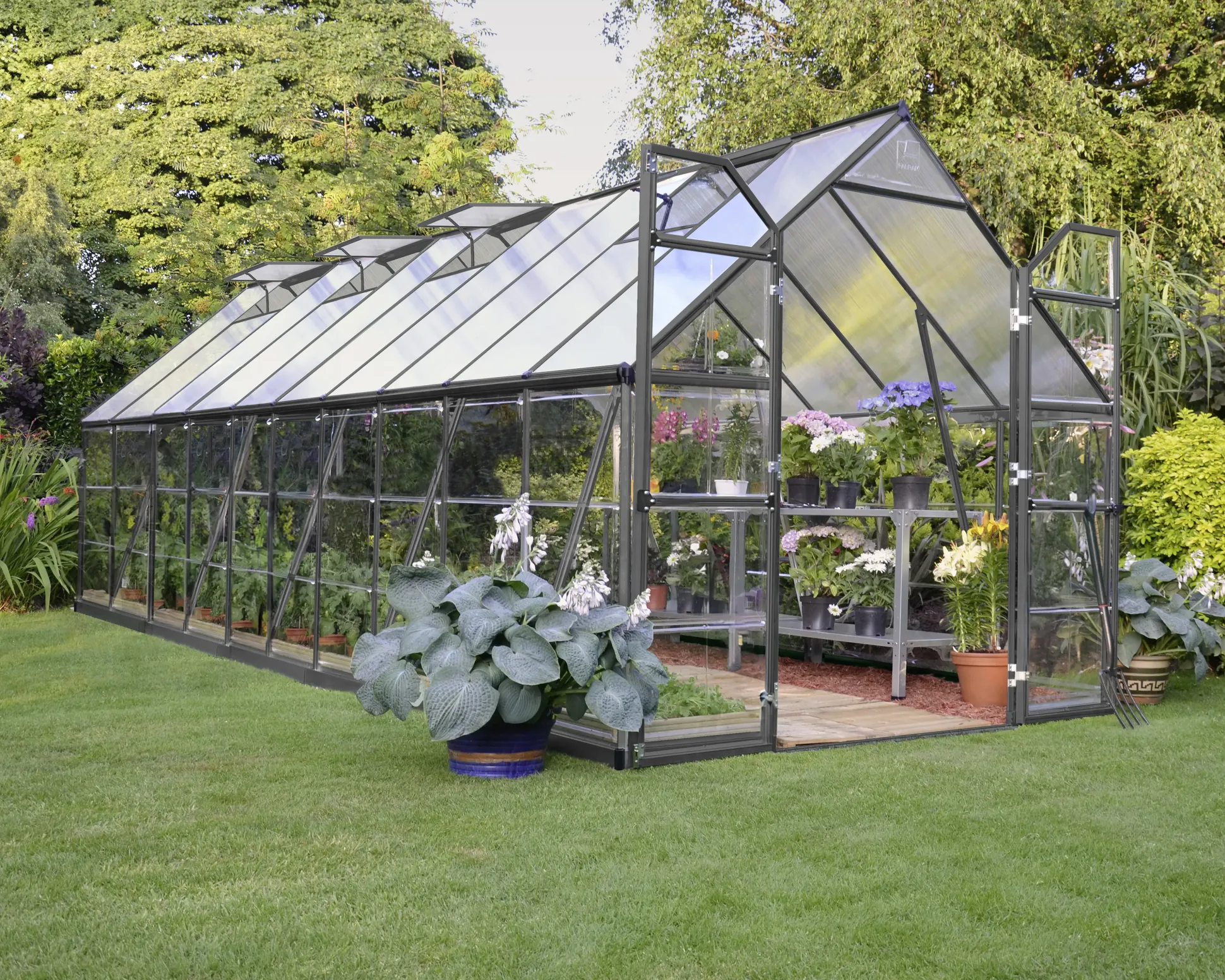 Canopia Gewächshaus Balance Alu grau 607 x 244 cm