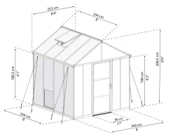 Canopia Gewächshaus Glory 8X8 244,5 x 244,5 x 268,5 cm
