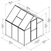 Canopia Gewächshaus Mythos Alu grau 186 x 185 cm