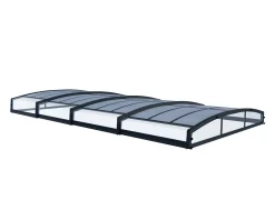 Canopia Poolüberdachung Majorca, 8,74 x 4,7 m, grau Aluminiumrahmen mit Polycarbonatplatten