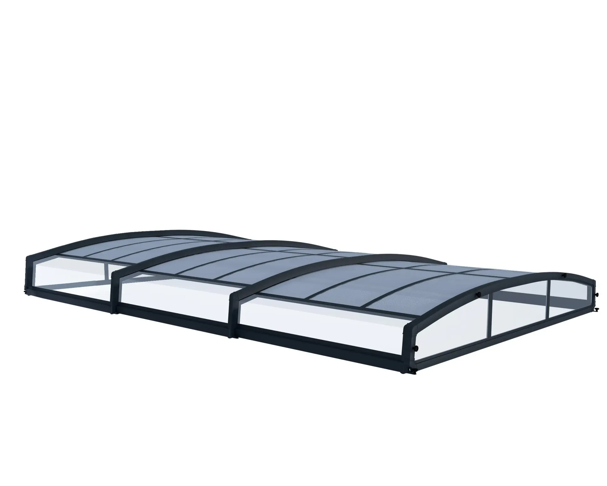 Canopia Poolüberdachung Majorca, 6,70 x 4,57, grau Aluminiumrahmen mit Polycarbonatplatten