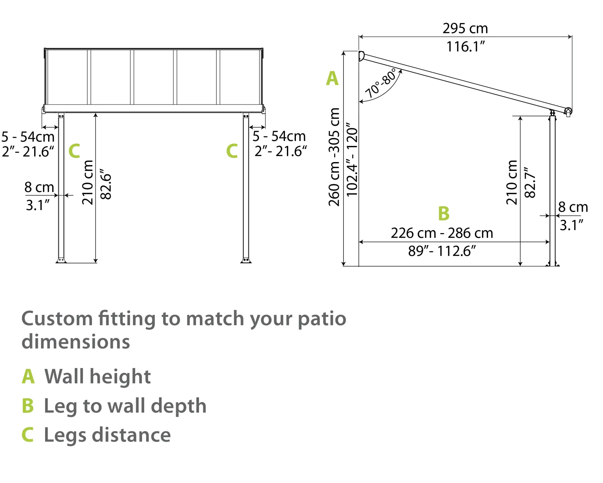 Canopia Terrassenüberdachung Olympia 3x7.3 weiß