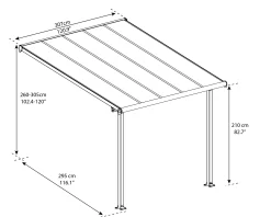 Canopia Terrassenüberdachung Olympia 300 X 300 cm