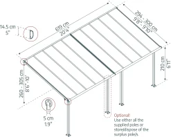 Canopia Terrassenüberdachung Olympia 3x6.1