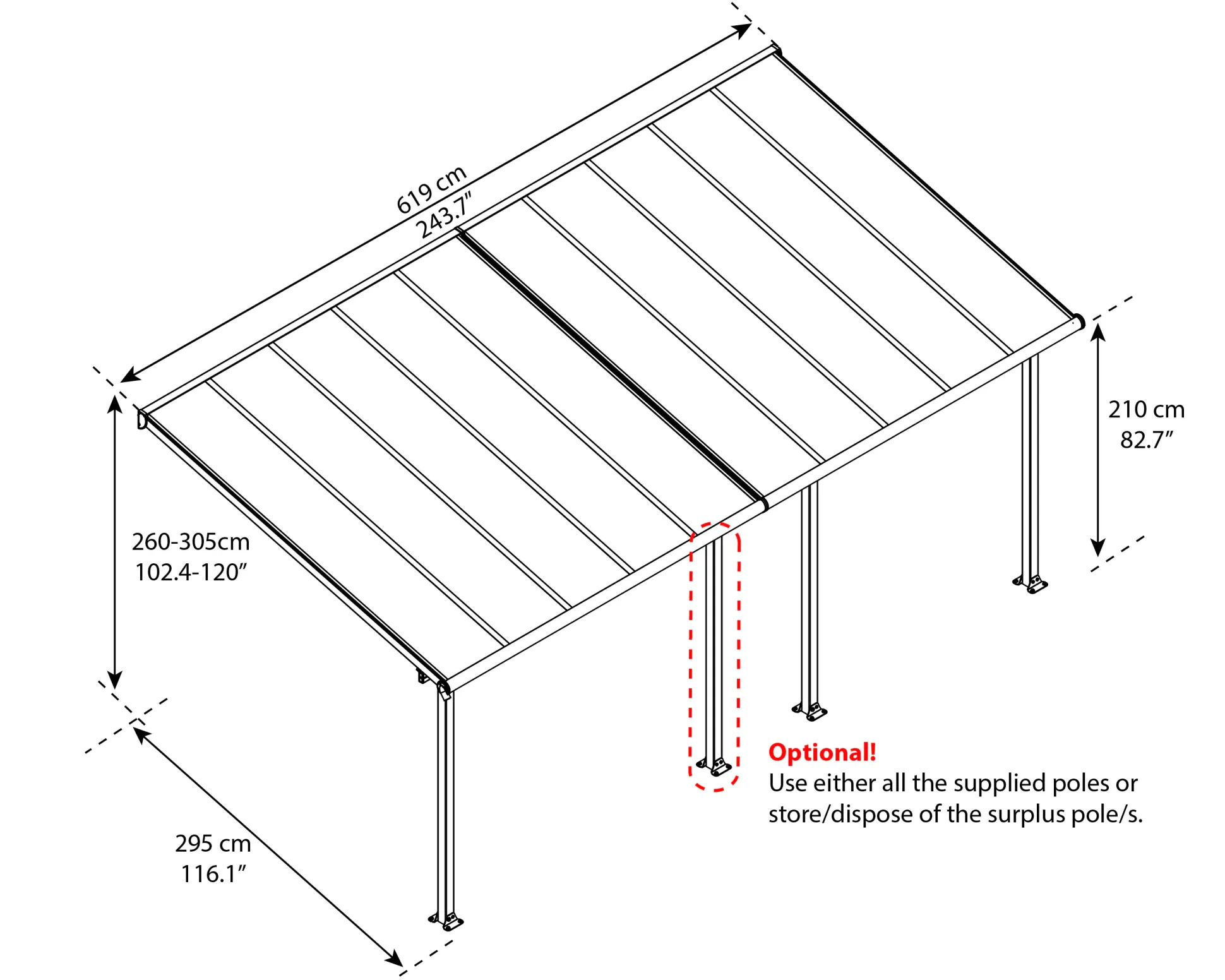 Canopia Terrassenüberdachung Olympia 3x6.1