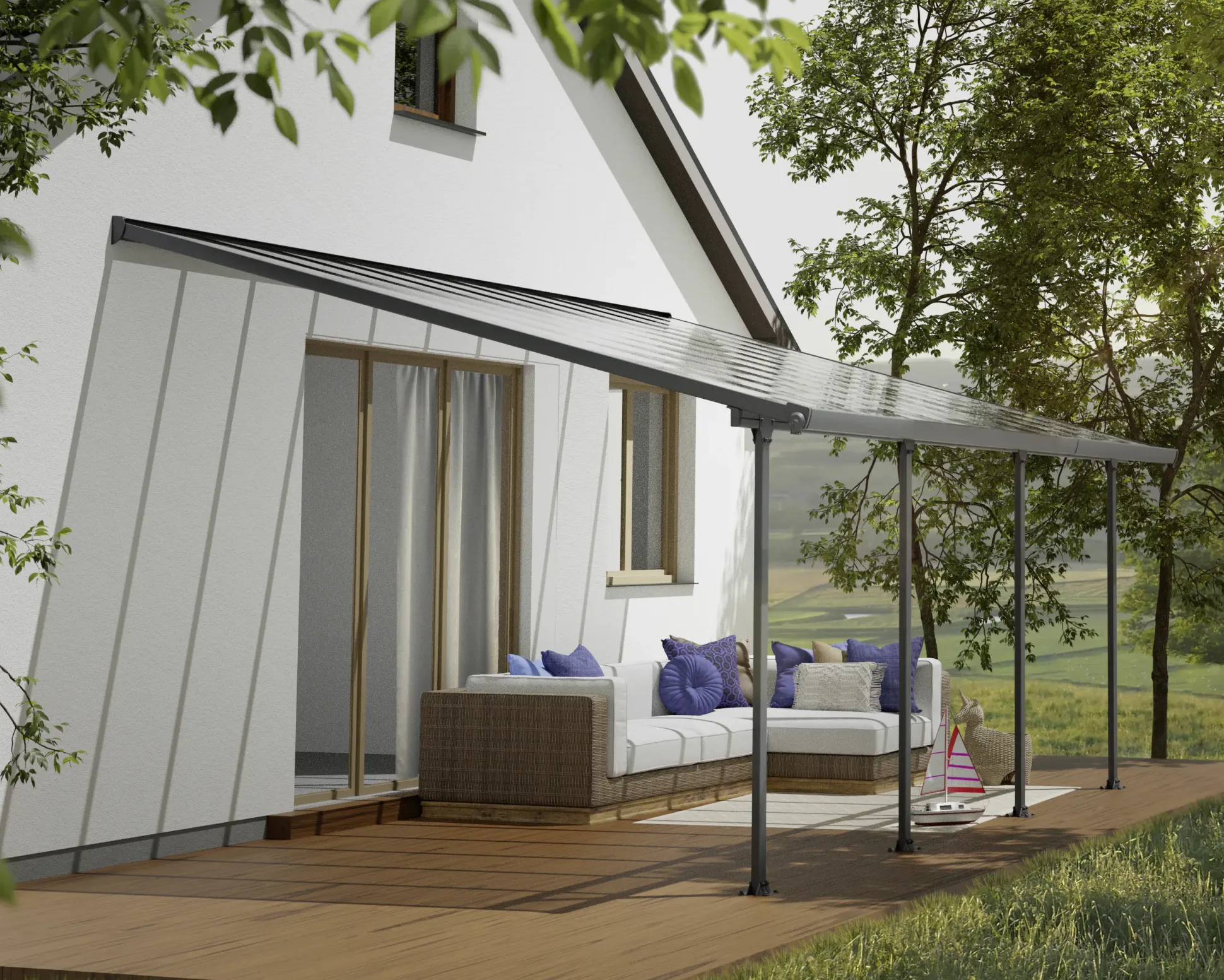 Canopia Terrassenüberdachung Feria 400 x 606 cm anthrazit