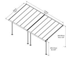 Canopia Terrassenüberdachung Capri 3x6.10