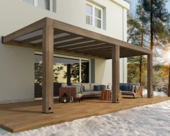 Canopia Terrassenüberdachung Helsinki Holz 665 x 294 cm braun