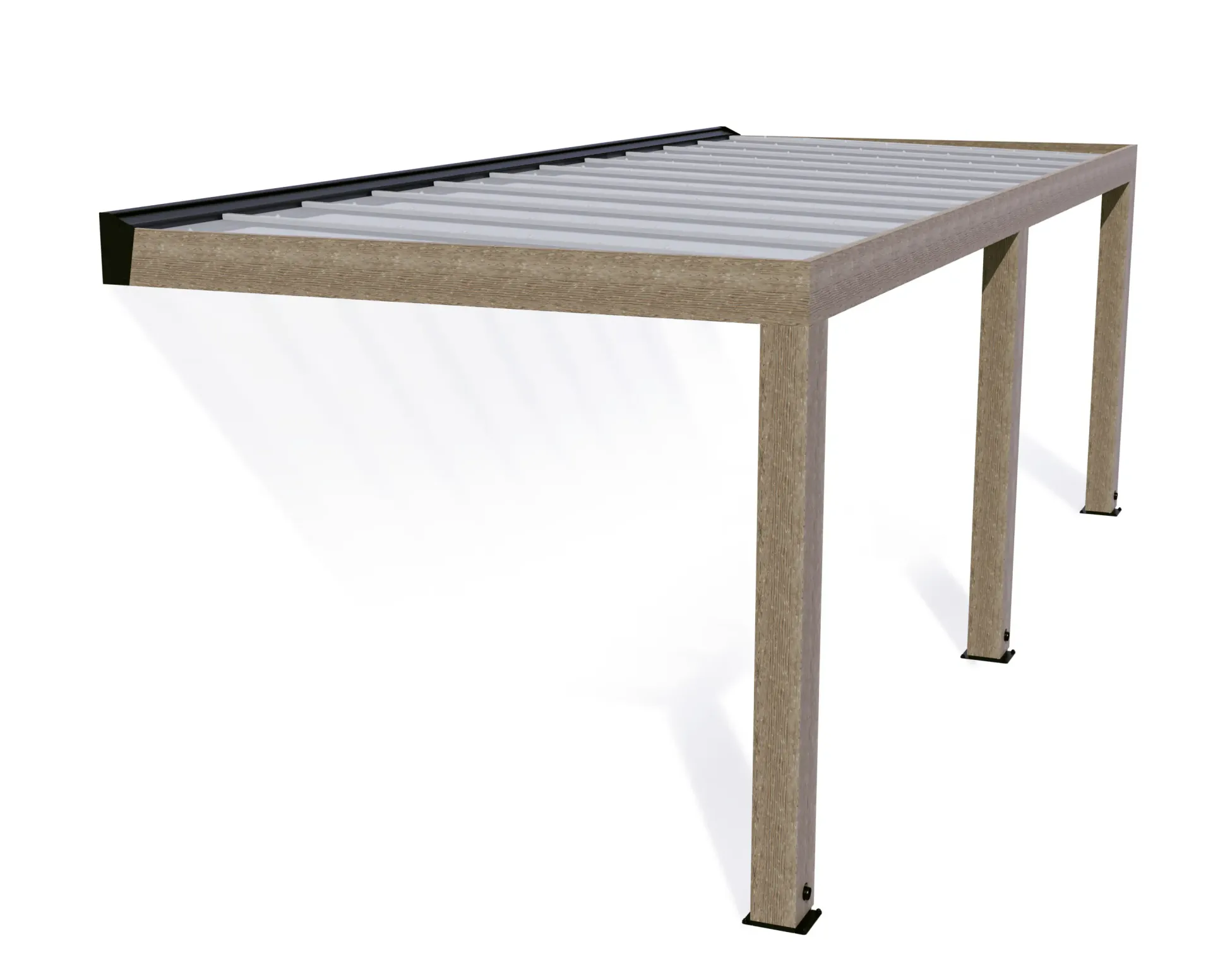 Canopia Terrassenüberdachung Helsinki Holz 730 x 294 cm braun