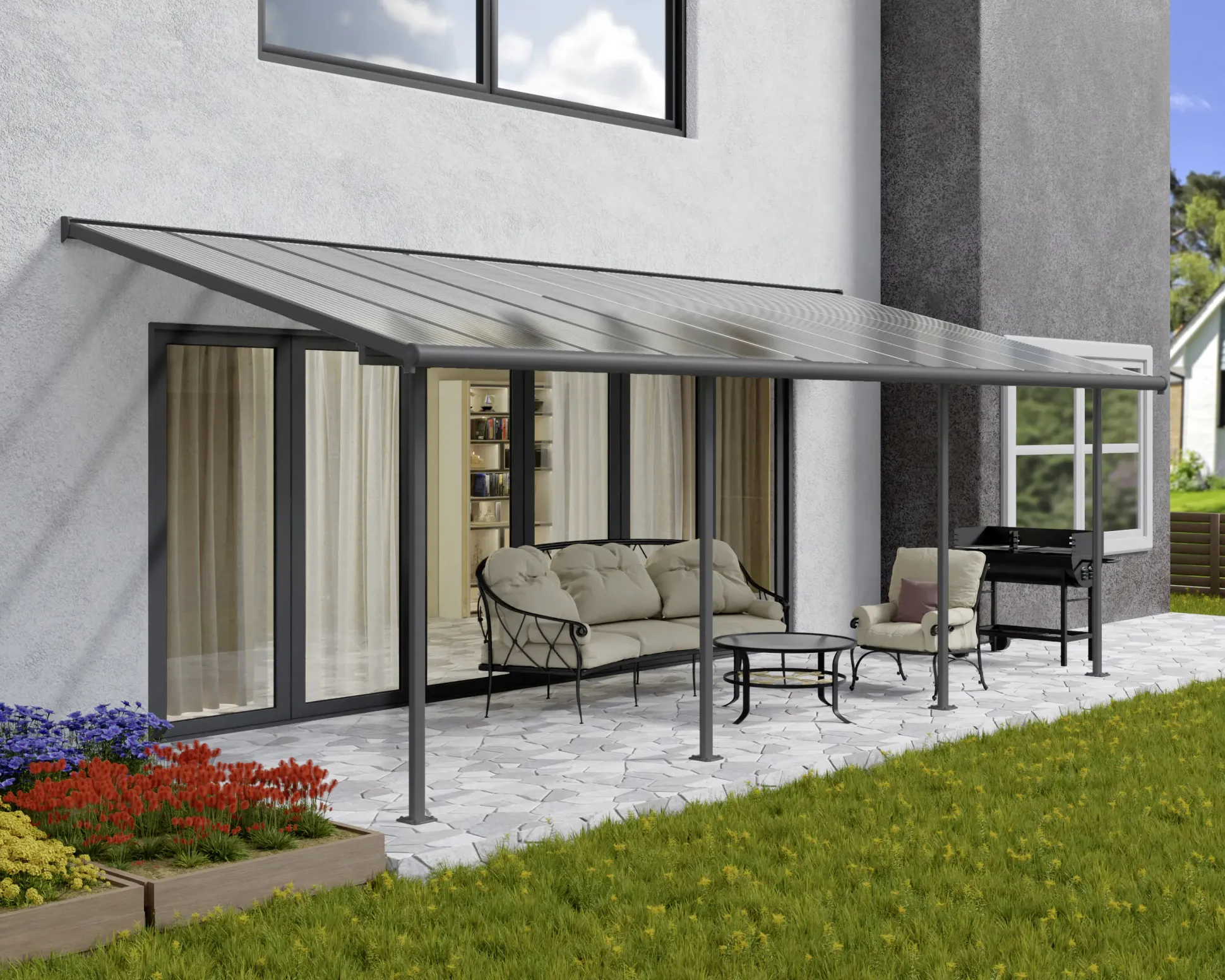Canopia Terrassenüberdachung Sierra 739 x 295 cm anthrazit