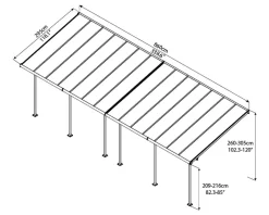 Canopia Terrassenüberdachung Capri 3x8.51