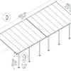 Canopia Terrassenüberdachung Feria 1212 x 380 cm anthrazit