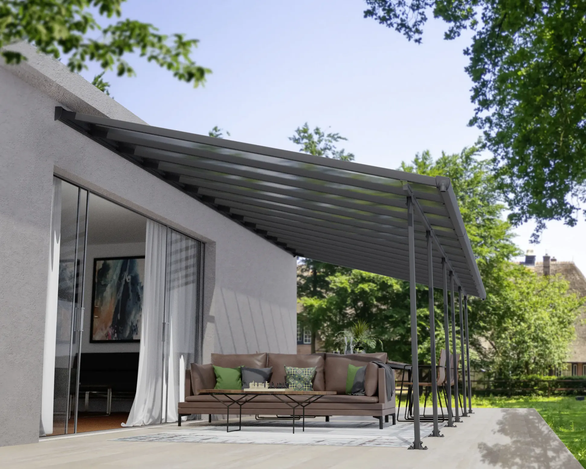 Canopia Terrassenüberdachung Feria 1212 x 380 cm anthrazit