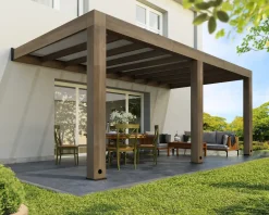 Canopia Terrassenüberdachung Helsinki Holz 600 x 294 cm braun
