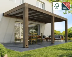 Canopia Terrassenüberdachung Helsinki Holz 600 x 294 cm braun