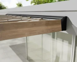Canopia Terrassenüberdachung Helsinki Holz 600 x 294 cm braun