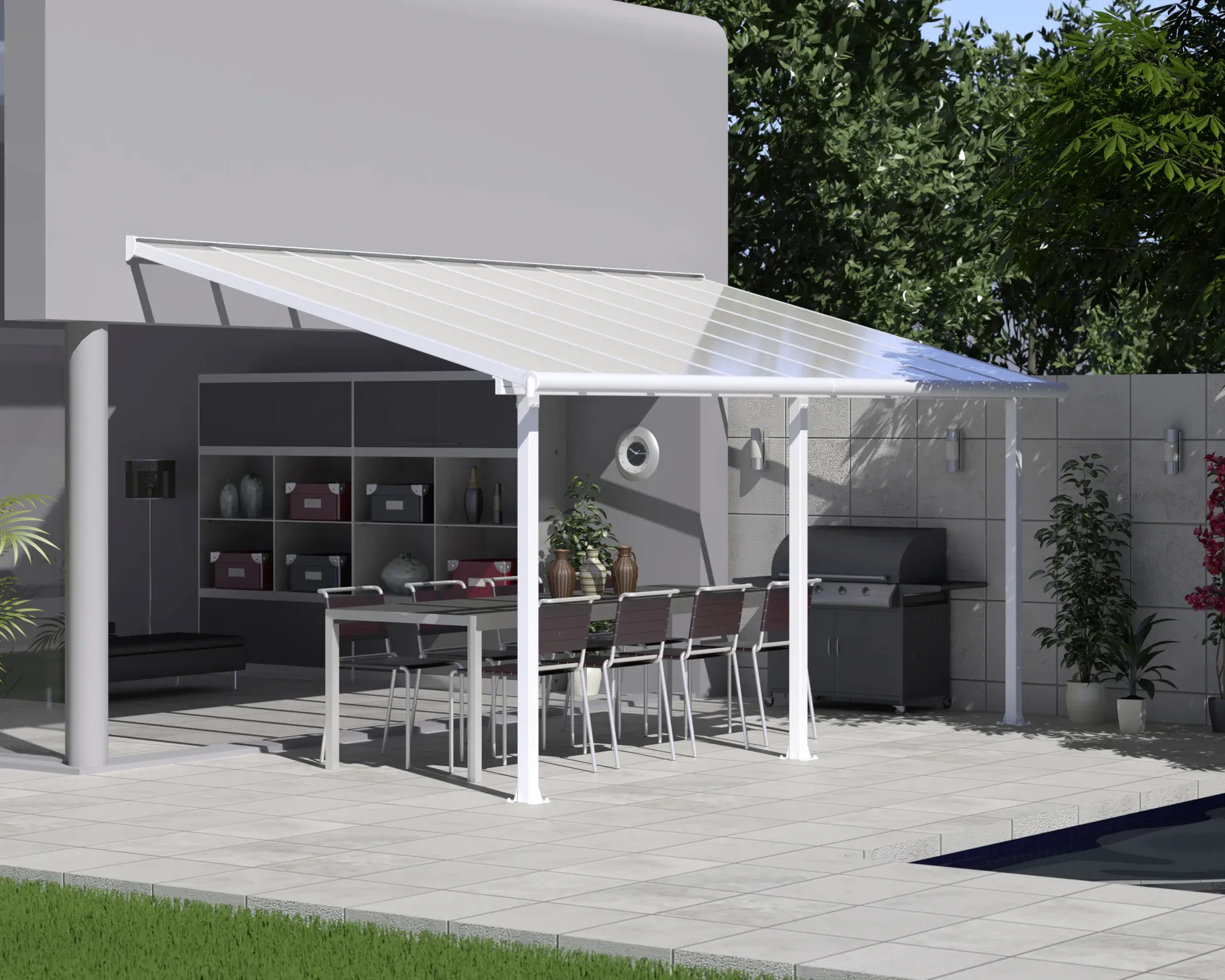 Canopia Terrassenüberdachung Olympia 3x5.4 weiß