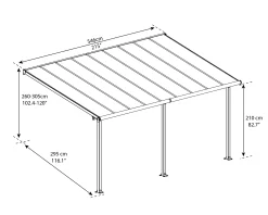 Canopia Terrassenüberdachung Olympia 3x5.4 weiß