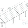 Canopia Terrassendach 1035 x 300 cm weiß
