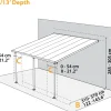 Canopia Terrassendach 1275 x 400 cm weiß